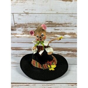 RARE Annalee Thanksgiving Harvest Pilgrim Hat Centerpiece 6 Inch Used